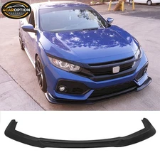 Fits 17-21 Honda Civic Hatchback 4Dr Front Bumper Lip Spoiler Splitter PU