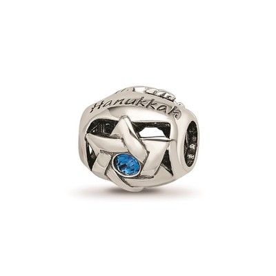 Reflection Beads Sterling Silver Crystal from Swarovski Happy Hanukkah Bead