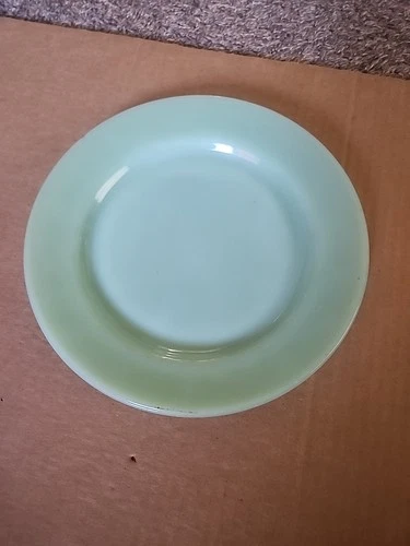 Vintage Fire King Jadeite 9" Dinner Plate Restaurant Ware Green Round Oven Ware