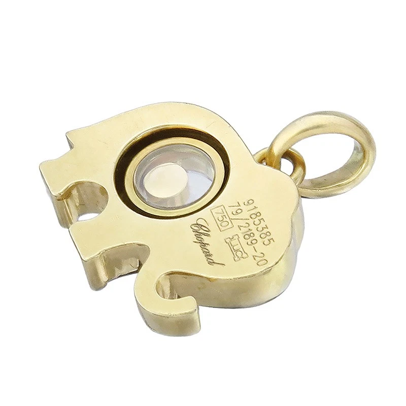 Chopard Anhänger HAPPY DIAMONDS Elefant Brillant Saphir 750er Gelbgold  Zerti... - Bild 2 von 3