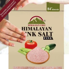 HIMALAYAN CHEF PINK HIMALAYAN SALT FINE GRAIN, 1 LB BAG - PURE , NATURAL, KOSHER