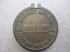 Hersey Mfg Co Boston Mass USA Brass Water Flow Meter Cover belt buckle