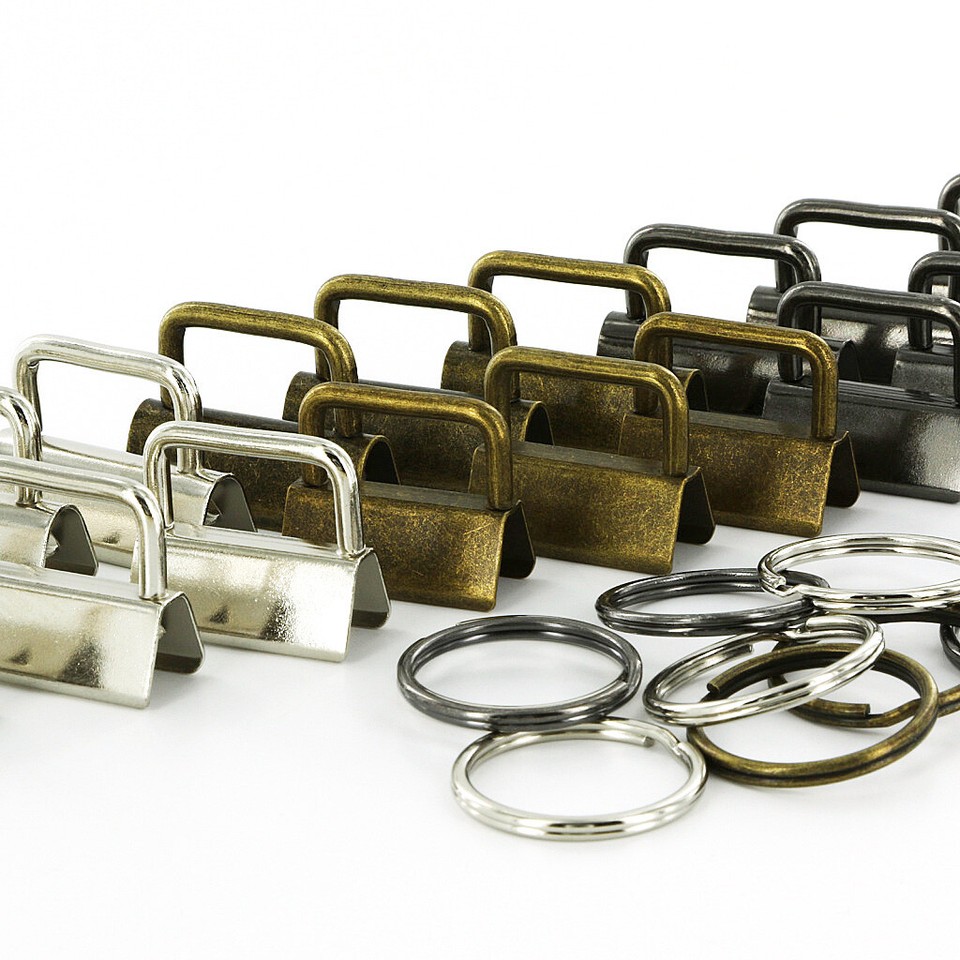 Key Fob Hardware/Split Rings - 1 inch wide - Pick Finish/Quantity ...
