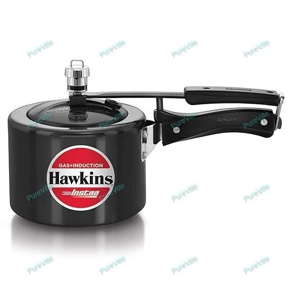 Hawkins 2 Litre Instaa Pressure Cooker, Induction Cooker, Tall Body Black Cooker