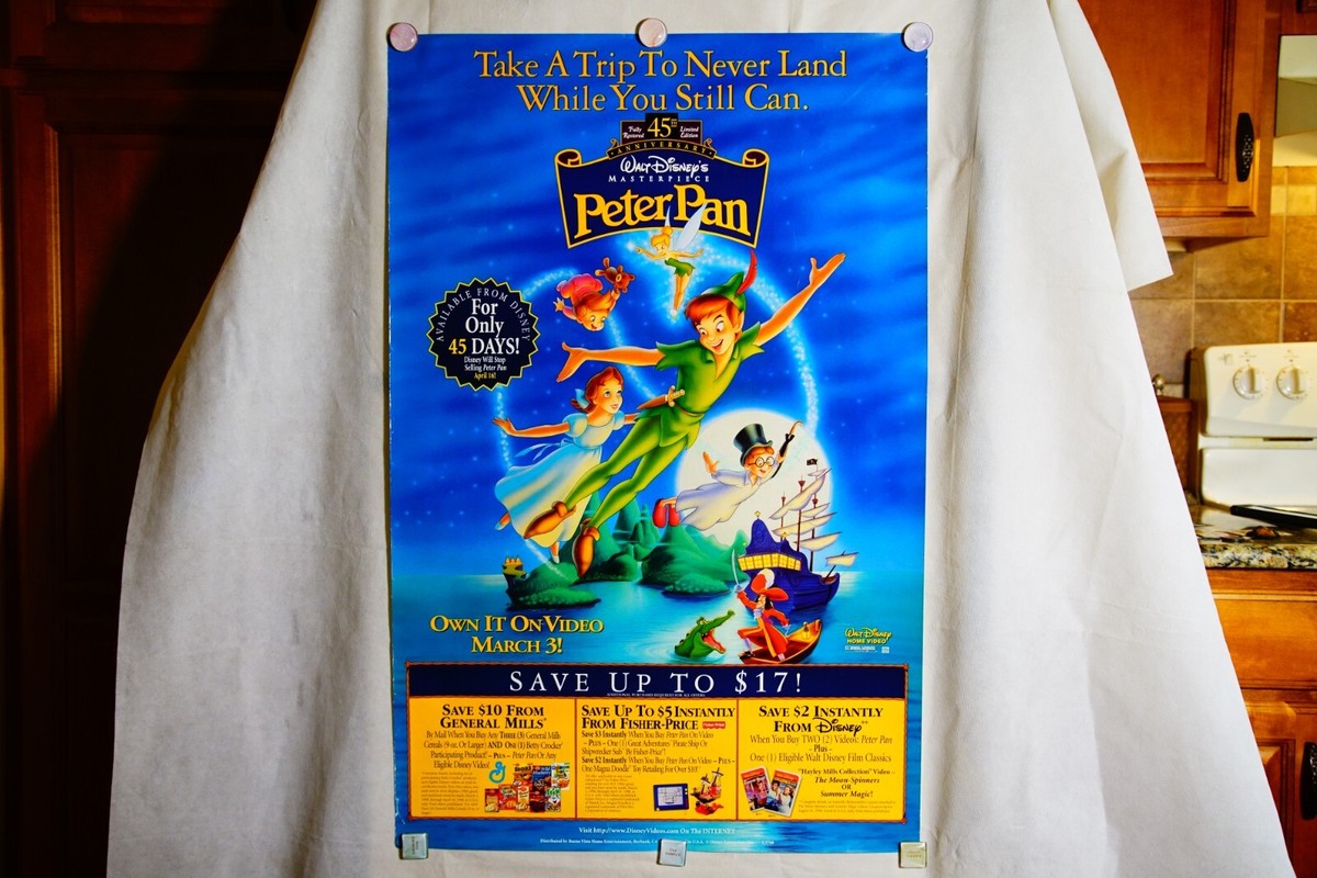 1998 Walt Disney Peter Pan Limited Edition Original VHS Movie
