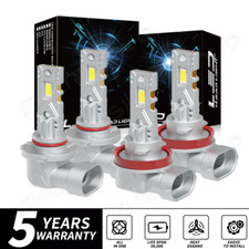 4x 9005 H11 Combo LED Headlight High Low Beam Bulbs Kit 6000K Super White Bright