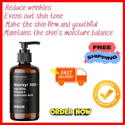 Matrixyl 3000 + Argireline, Vitamin C, Hyaluronic Acid Serum, Anti-Aging Face Se