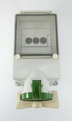 CEEform Wandsteckdose|63A*-2h|>50-500V~|301-500 Hz| 5polig| 3x Sicherungseinsatz