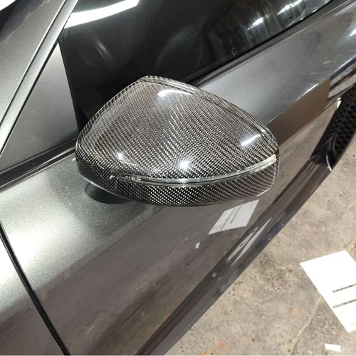 Real Carbon Fiber Wing Mirror Cover Caps for Audi TT 8J TTS TTRS 08-14 R8 07-11
