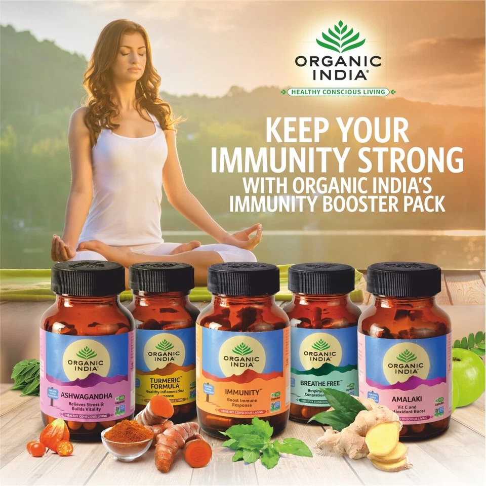 Orgánico India Neem EE. UU. OFICIAL 3 CAJA 180 Cápsulas Cuidado Inmunidad Piel Foto 2 de 4