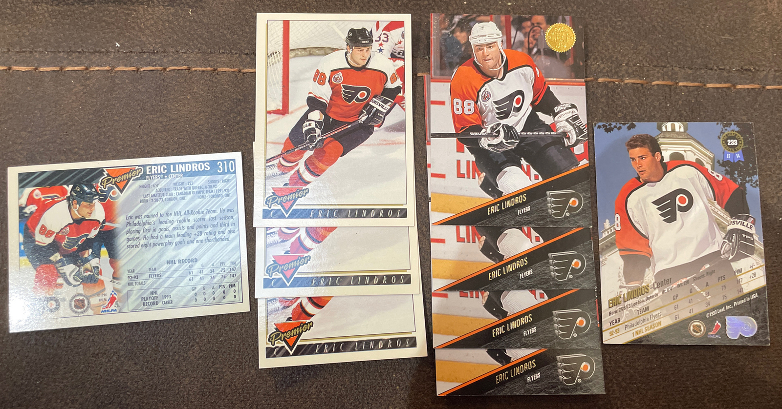 (27) 1992 to 1996 Eric Lindros hockey cards! flyers!