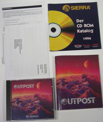 SIERRA OUTPOST VINTAGE DOS / WIN 3.1 PC SOFTWARE CD GAME DT+FRA von 1994 BIG BOX