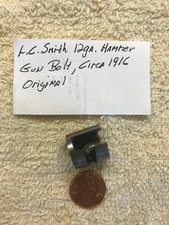 L C Smith 12 ga Hammer Gun, Bolt, original, circa 1916
