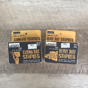 Vtg Montgomery Ward Ceiling Tile Staples And Heavy Duty Staples
