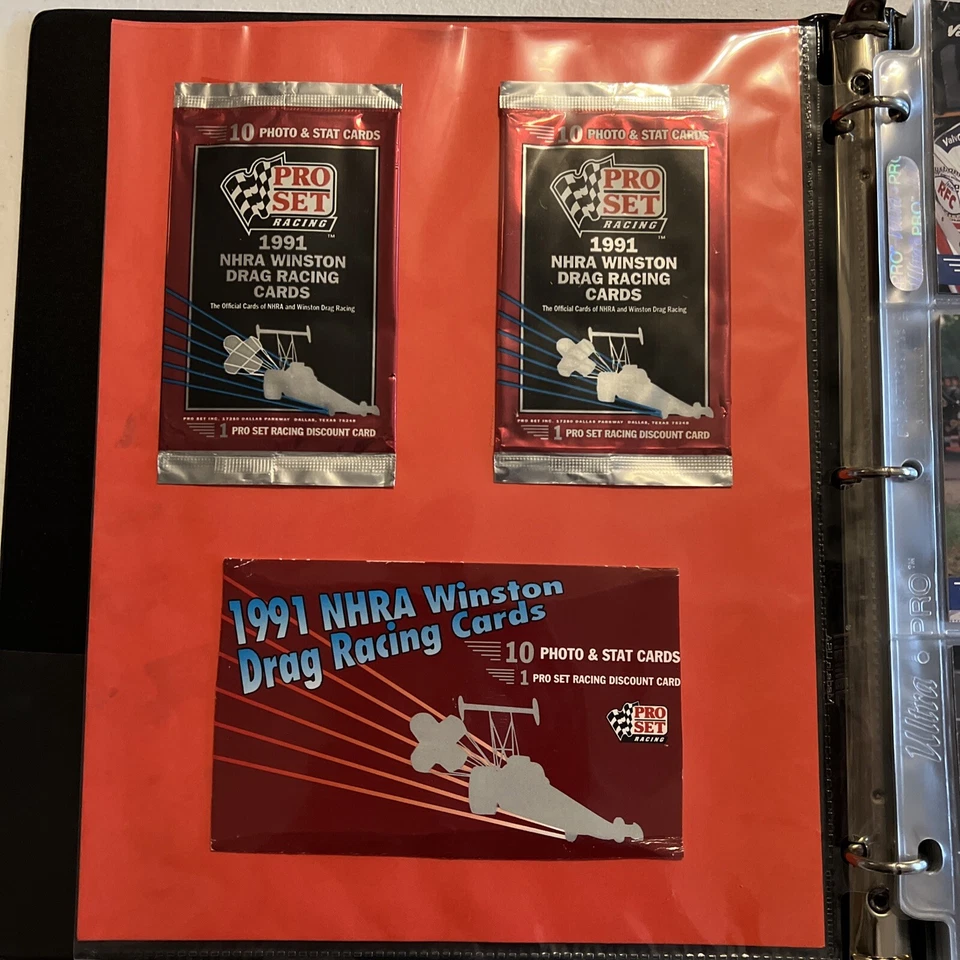 1991 Pro Set NHRA Winston Drag Racing 130 Card Set 2 John Force Autograph Cards! - Image 2 of 4