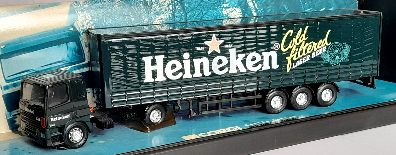 Corgi Modern Trucks 75404 Leyland DAF Curtainside Lorry - Heineken - 1:50 Scale