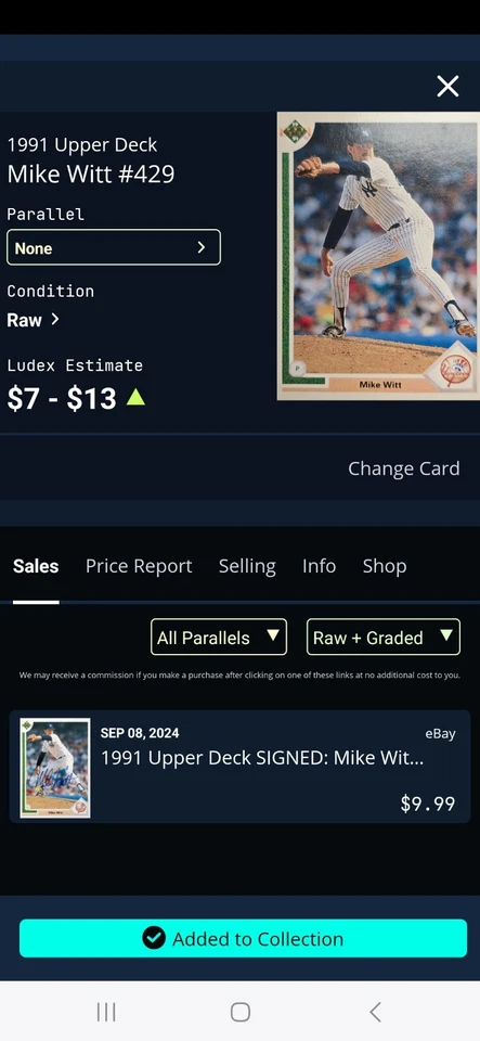 1991 Upper Deck #429 Mike Witt - Image 2 of 2