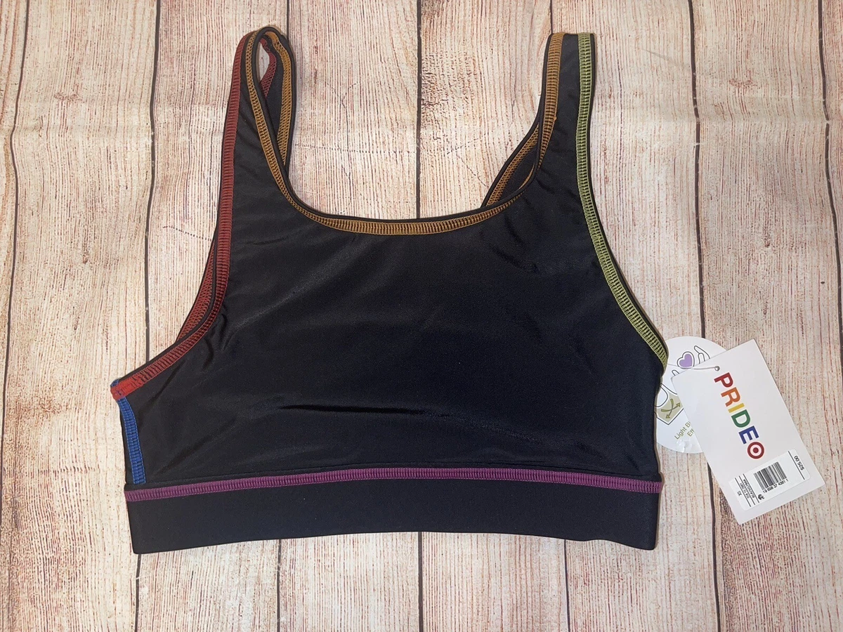 Women's XS Black Sports Bra with Light Binding Effect NWT Target