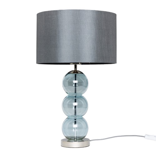 Litecraft Table or Floor Lamp Tint Ball Stack With Drum Shade - Polished Nickel - Picture 9 of 15