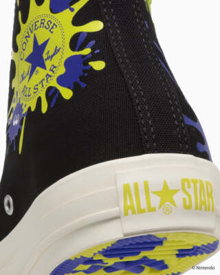 靴 Splatoon Converse All Star Hi Black 23.5 Converse x Splatoon 3 Chuck Taylor All Star Black 31312701