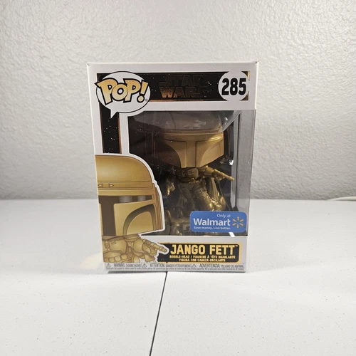 Funko Pop! STAR WARS-JANGO FETT #285-Metallic Gold WalMart Exclusive BOBBLEHEAD