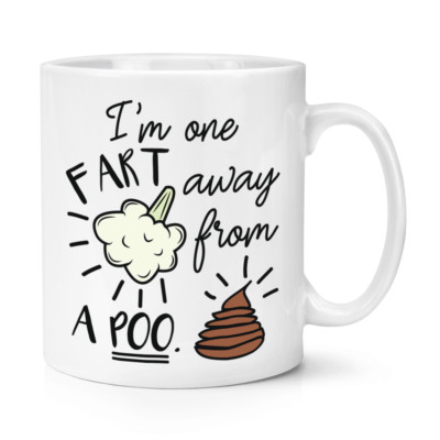 Tasse Humoristique Émail 'Caca Poop' Rétro - Design Drôle Et Décalé - Neuf