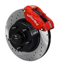 Wilwood Forged Dynalite-M Front Kit 11.30in Rotor&Hub-Red For 65-69 Mustang