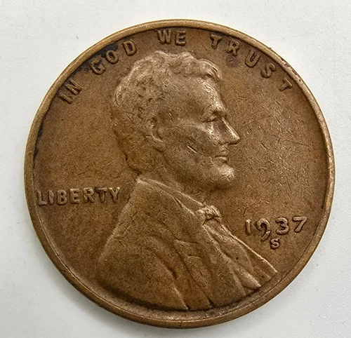 1937 S Lincoln Wheat Cent VF/XF You Grade It EF Copper Penny Type Coin Free Ship