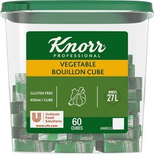 Knorr Vegetable Bouillon Cubes, 60 Cubes for 450ml Stock Each, Gluten Free