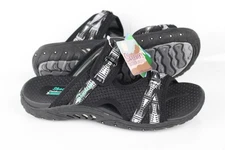 Skechers Women's Reggae Fizzle Slide Sandals Black 41022TX