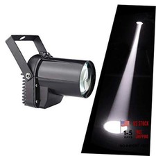 Disco Ball Spotlight LED Pinspot Light - Motorized Mirror Ball Party 3w White