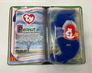 IOB Ty McDonald's Peanut the royal Blue Elephant Plush Toy