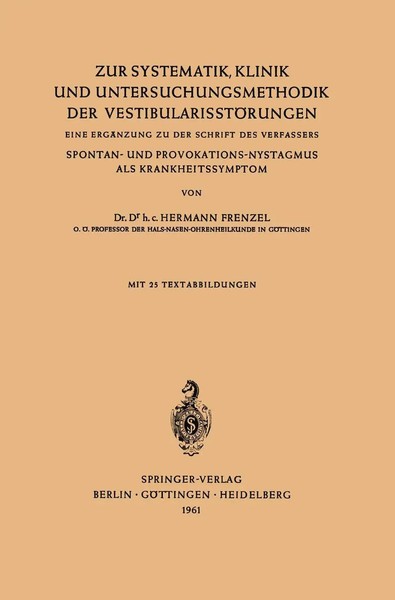 Hermann Frenzel | Zur Systematik, Klinik Und Untersuchungsmethodik Der...-image