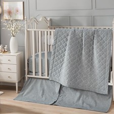 Crib Bedding Set for Boys 100 Cotton Linen Gender Neutral Boho Bohemian Farm...