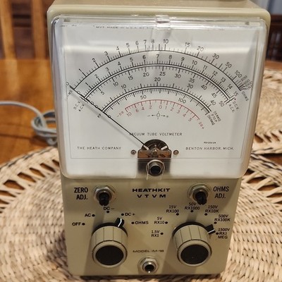 Heathkit IM-18 Vacuum Tube Voltmeter Analog AC/DC 1.5V-1500V
