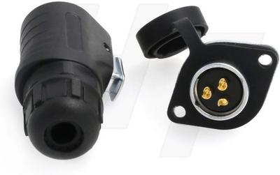 #ad HangTon LP20 3 Pin Waterproof Connector 30 Amp Quick Disconnect High Voltage ... $15.19