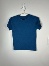 Hanes Boys Blue Short Sleeve T-Shirt Size Large Casual Everyday Tee