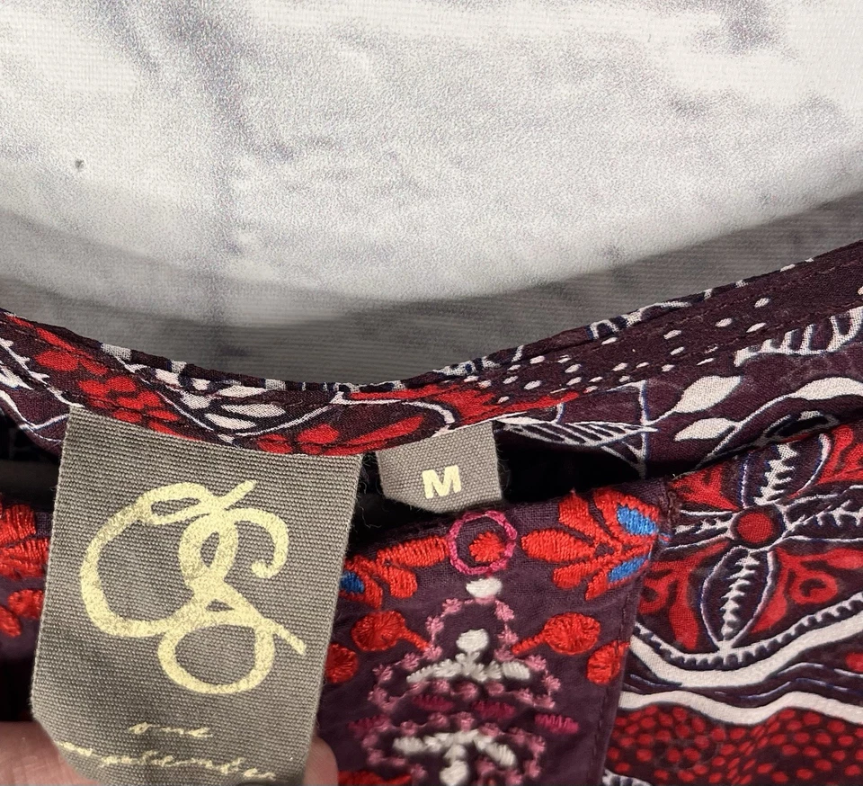 ONE SEPTEMBER Vestido Boho Para Mujer Púrpura Bordado Manga Transparente Mediano Foto 3 de 4