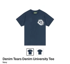 Denim Tears University Tee Navy Size X-Large 100% Authentic!