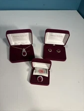 FAB Camrose & Kross JBK Jackie Kennedy Faux Ruby & Diamond Necklace NIB