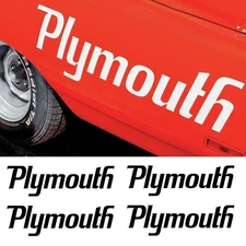 PLYMOUTH Decal Plymouth Car Die Cut Vinyl Decal Sticker - Any Size Any Color