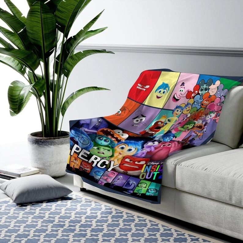 Disney Pixar Inside Out 2 Characters & Friends Customize Fleece Blanket
