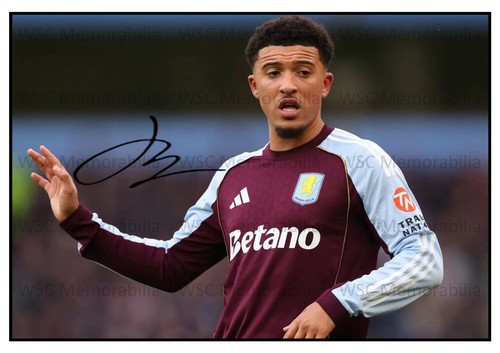 11229. Jadon Sancho Signed Pictures A4 Prints Aston Villa Chelsea Man United etc
