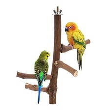 Natural Bird Perch Stand, Hanging Multi Branch Grapevine Parrot Perch Style 3