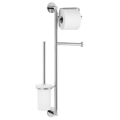 Avenarius WC-Set-Wandmodell mit Reservepapierhalter, Chrom