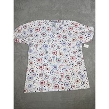 Landau Woman's Scrub Top Floral Size Medium NWT