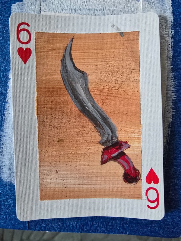 ACEO original dagger, fantasy 2.5 x3.5