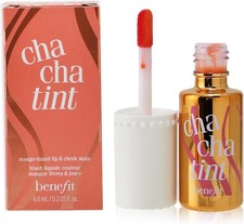 Benefit Cha Cha Tint Mango Tinted Lip Cheek Stain 0.2oz/6ml