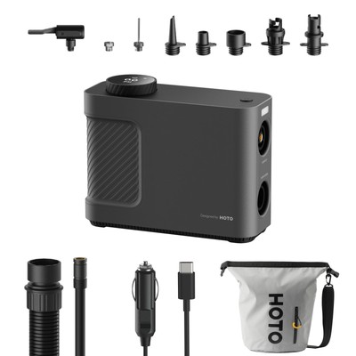 HOTO Air Pump Master, Portable Cordless Tire Inflator, Electric Air Pump with...