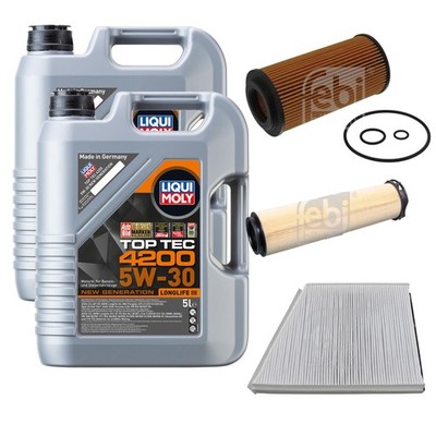 FEBI Inspektionspaket 10L Liqui Moly Top Tec 4200 5W-30 für Mercedes-Benz